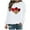 White, variant on Womens Valentine's Day Blouses Top Long Sleeve Shirts for Women Valentine's Day Love Printed Shirt Casual Crew Neck Pullover Tops
