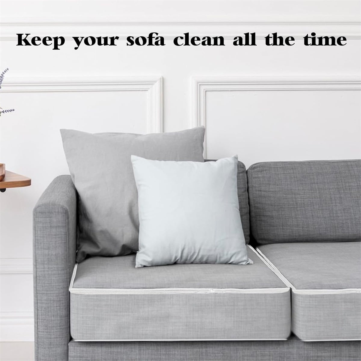 Plastic Sofa Seat Cushion Cover,1pack Plastic Cushion Cover Replacement,28x28x9 Inch Waterproof Sofa Protector for Home,Office