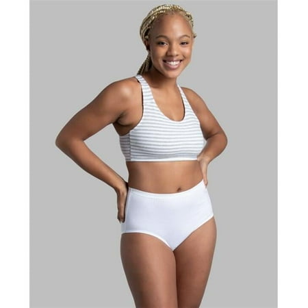 Ladies Cotton Panty Briefs  White - Size 8 - Pack of 6