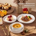 thumbnail image 5 of Onader 8-Piece Stoneware Dinnerware Set, Speckled Plates and Bowls Sets for Restaurant Microwave & Dishwasher Safe, Speckle White, 5 of 9