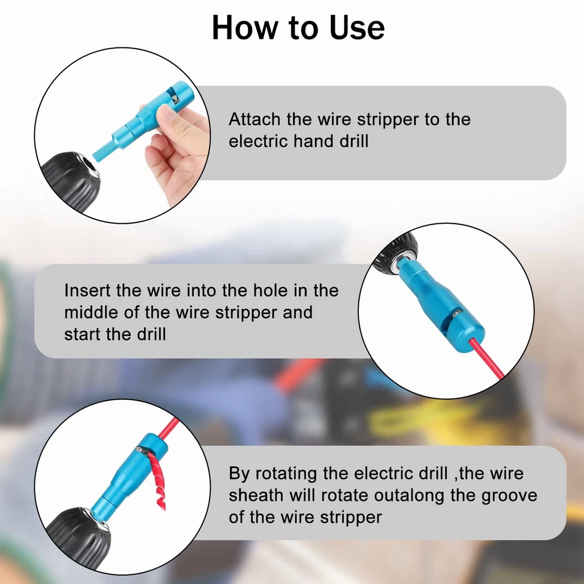 PRIME - Portable Power Drill Wire Stripper Cutter Screwdriver Wire Cable Stripping Tool