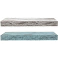 thumbnail image 5 of Sorbus 16.25" Blue White Rustic Floating Shelves (Set of 2) – Wall Storage for Décor, Frames, Trophies, 5 of 10