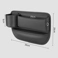 thumbnail image 3 of Car Seat Gap Filler Organizer, Auto Front Seat PU Leather Car Storage Box with Cup, 3 of 8