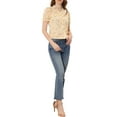 thumbnail image 2 of Allegra K Women's Elegant V Neck Button Front Floral Casual Shirt, 2 of 6