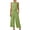 Green 1, variant on Cotton Linen 2 Piece Outfits Women Elegant Causal Smart Sets Sleeveless Crop Tops Wide Leg Trousers Co Ord Sets Summer Loungewear Airport Outfit Linen Sets Women Work Office Loose Tracksuit Pockets