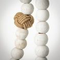 thumbnail image 2 of 72" & 24" Tassel & Wood Bead Garland - Set of 2, White, 2 of 9