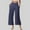 Navy, variant on FUNUONY Womens Cropped Yoga Sweatpants Wide Leg High Waisted Lounge Pajamas Pants Comfy Workout Loose Pants with Pockets Solid Color Loose Sports Pants High Waist Pants Blackish Green L