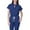 #-002Navy, variant on Uniforms Scrubs Set for Women Round Neck Snap Front Short Sleeve Jogger Suits with Multi Pockets Stretch Top & Pants 2025 Medical Nursing Uniform Casual Workwear Scrub Sets Navy S
