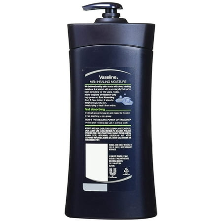Vaseline Men Body and Face Lotion Fast Absorbing , 20.3 Oz Dented Bottles Pack of 3