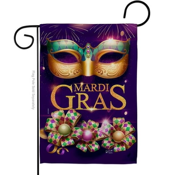 Angeleno Heritage G130362-BO 13 x 18.5 in. Masquerade Mardi Gras Springtime Vertical Garden Flag with Double-Sided House Decoration Banner Yard Gift