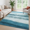 thumbnail image 6 of Addison Rugs Mayfield Premium Machine Washable Transitional Stripes Teal Rectangle Rug, 10' x 14', 6 of 6