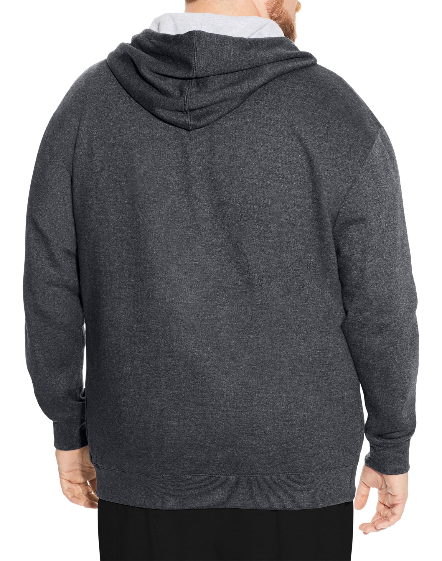 Champion Big & Tall Men's Full Zipper Hoodie Sweatshirt, Fleece