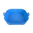thumbnail image 2 of Ollas de freidora de aire de silicona Bandeja para hornear reutilizable Aislamiento térmico para el hogar (Azul) Likrtyny Libre de BPA, 2 of 8