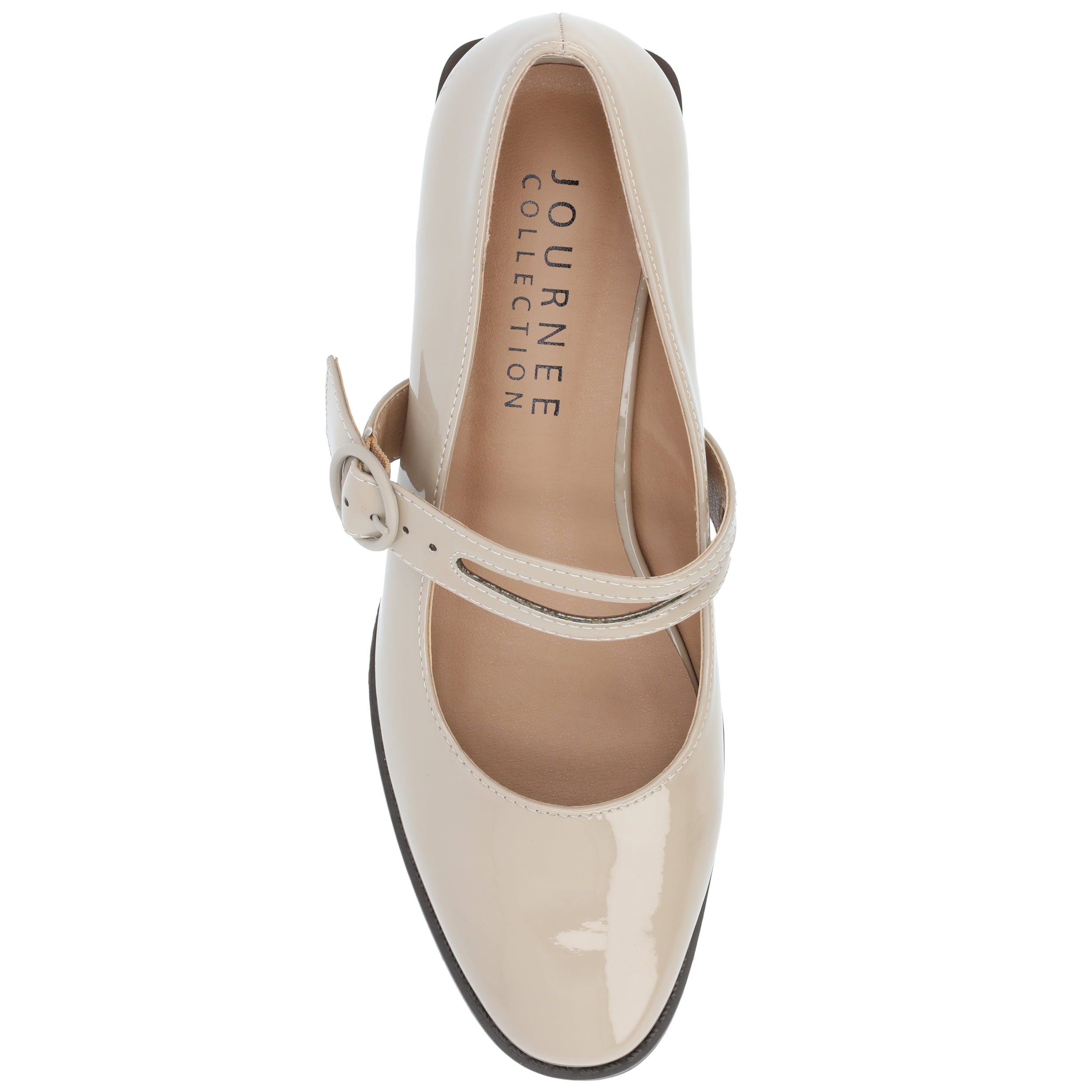 Journee Womens Savvi Faux Leather Mary Jane Pumps