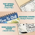 thumbnail image 2 of Netecom Time To Chill Coloring Book Spiral Bound For Adults, A5 Wooden Cover, 30 Delightful Coloring Pages of Chill Moments for Stress Relief and Relaxation, 2 of 6