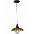 thumbnail image 7 of Meyda 139891 10.5 in. Metro Fusion Bodnant Glass Mini Pendant, Bronze & Amber, 7 of 7