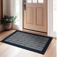thumbnail image 1 of Mainstays LAWSON Modern Contemporary Tufted Ivory Base Blue Diamond, Machine Washable Accent Scatter Mat 30x45, Ideal for Hallway, Bedroom, Kitchen, and Laundry Room, 1 of 5
