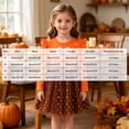 thumbnail image 4 of WUANDIXFA Fall Toddler Dresses Girls Thanksgiving Fashionable Long Sleeve Cute Turkey Print Dress,Orange,5-6 Years, 4 of 9
