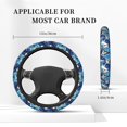 thumbnail image 5 of Bingfone Blue And White Butterflies Steering Wheel Cover - Universal 15 Inches Car Steering Wheel Covers Grip Auto Internal Accessories, 5 of 7