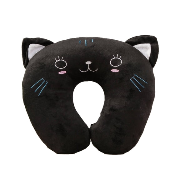 XIRQI 2026 New Neck Pillow Versatile Neck Travel Pillow Waist Pillow Travel Neck Pillow for Airplane,Car,Train,Home,Black Cat