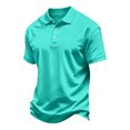 thumbnail image 3 of Trgacdwlo Men's Polo Shirts Collared Button Shirts for Men Short Sleeve Quick Dry Summer Sun Protection Mens Golf Polo Shirts Green M, 3 of 7