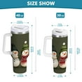 thumbnail image 6 of Yayeee 30oz Stainless Steel Tumbler with Straw and Handle Double-Wall Insulated Travel Water Bottle, Beige Snowmen, 6 of 8