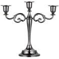 thumbnail image 1 of Bienvenido Candelabro de Metal de 3 Brazos Candelabro Elegante Europeo Plateado Candelabro para Bodas Mesa de Comedor Fiesta de Navidad Decoración del hogar, 1 of 6