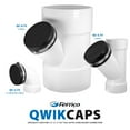 Fernco QC2.75 1.5" or 2" Qwik Cap Schedule 40 PVC Pipe Socket Cap Slip