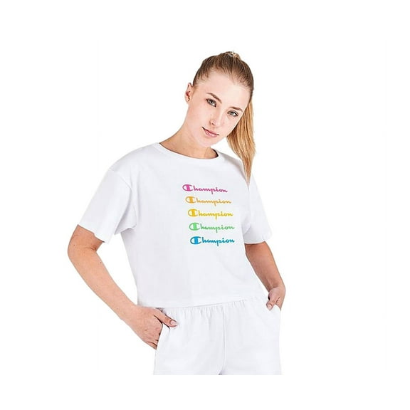 Champion Crop Womens Active Shirts & Tees Size XL, Color: White