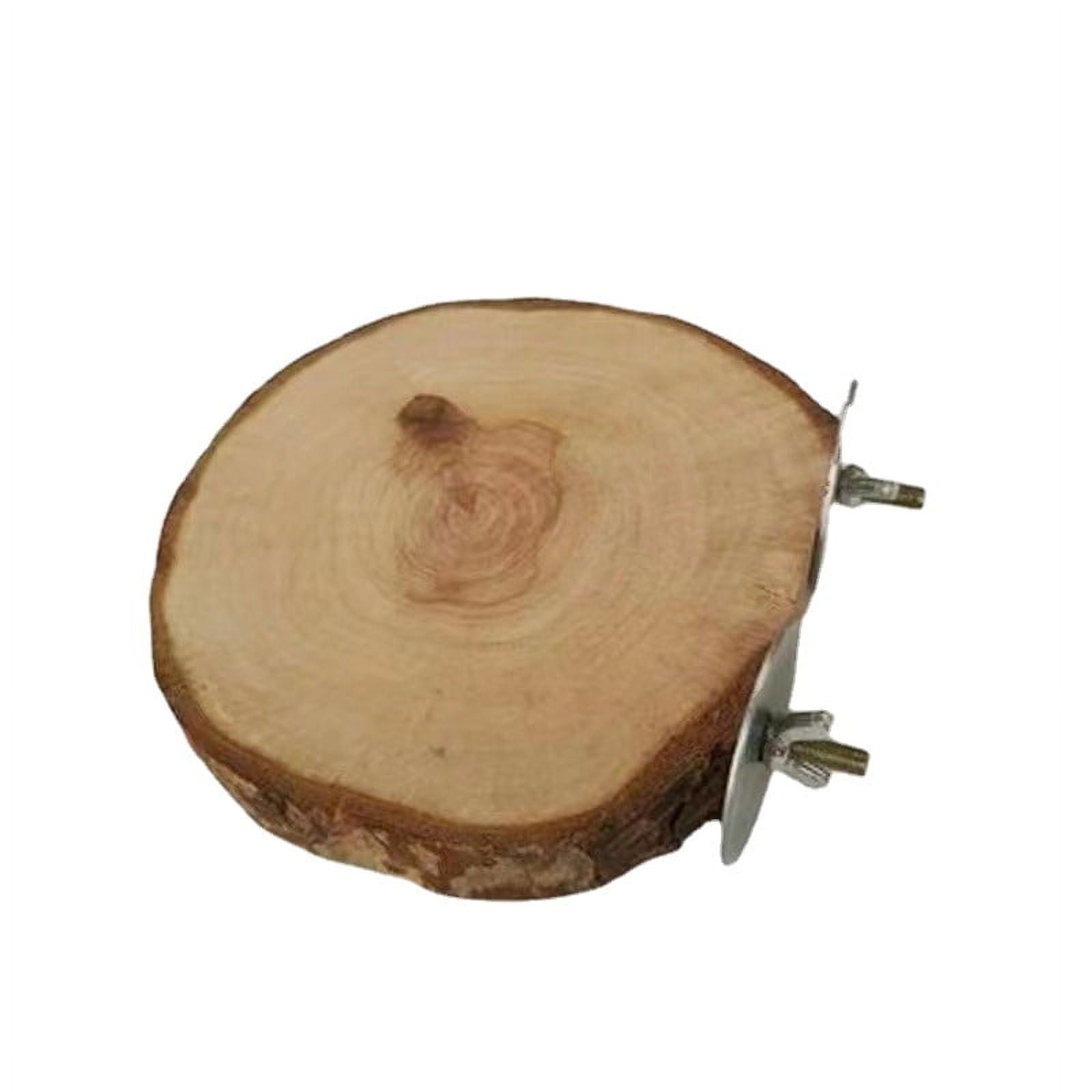 Pet Wooden Round Platform for Small Animals - Perfect for Chinchillas, Squirrels, and Hamsters – Durable Wood Chew Toy