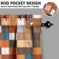 thumbnail image 5 of Rod Pocket Kitchen Curtain Set 3-Piece, 27.5x36 Inch Valance & Tier Drapes, Polyester Pongee Cafe Curtains for Living Room, Bathroom, Farmhouse Rustic Country Window Treatments., 5 of 6