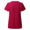 thumbnail image 3 of TAIAOJING Women Scrubs Tops Plus Size Top V Neck Short Sleeved Pockets Prints T Shirt, 3 of 3