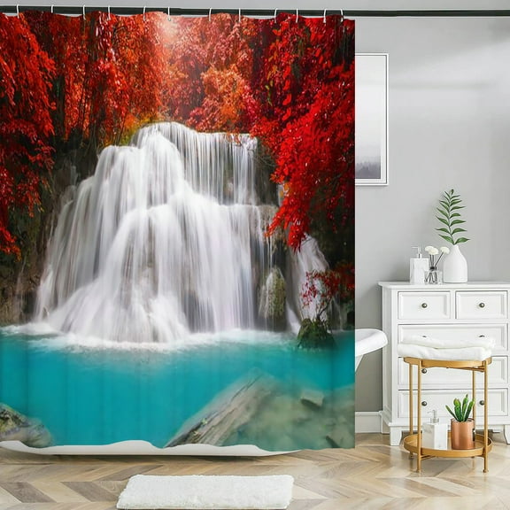 Natural landscape Forest Scery Shower Curtains Bathroom Bathtub ration Waterproo