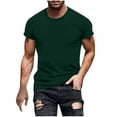 thumbnail image 2 of Homadles Men's and Big Men's Crewneck T-Shirt Round Neck Printed Green Size 4XL, 2 of 6