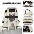 thumbnail image 3 of FORMRS Mini Backpack Purse for Women Travel Daypack Casual Shoulder Bag, Beige Astronaut Planet, 3 of 7