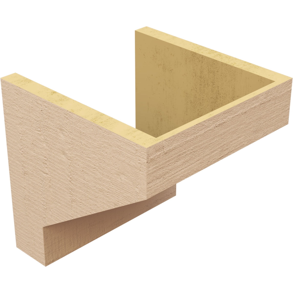 11"W x 11"D x 11"H Wide Clemmons Rough Cedar Woodgrain TimberThane Corbel, Primed Tan