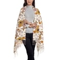 thumbnail image 2 of Honeii Sunflowers And Butterflies Print Scarf Oversized Scarf Tassel Fall Winter Thick Scarf Warm Shawl Women,Women's Scarves & Wraps, 2 of 8
