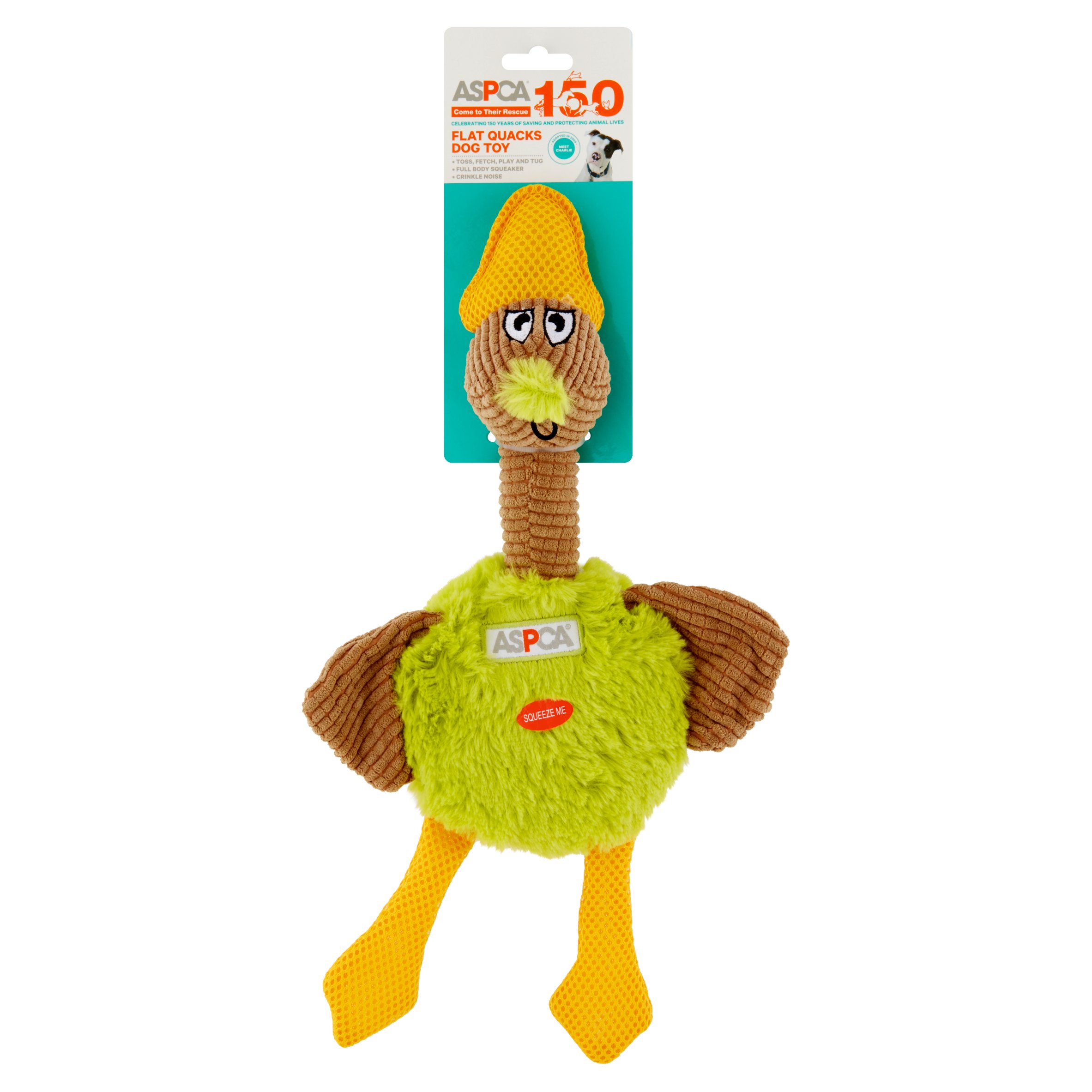 Aspca Flat Quacks Dog Toy Green Walmart Com