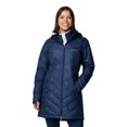 thumbnail image 1 of Chaqueta Columbia Heavenly Long con capucha para mujer, 2 unidades, color azul marino, 1 of 8