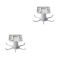 thumbnail image 1 of kurtrusly Kitchen Hanger Self-adhesive Replacement Solid Color Rotatable 6 Claw Detachable Cup Brush Rack Holder Accessories Grey 2Set, 1 of 6