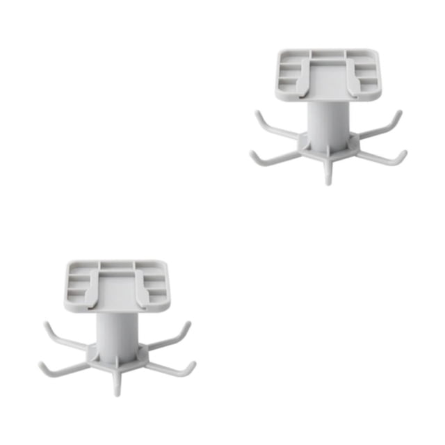 kurtrusly Kitchen Hanger Self-adhesive Replacement Solid Color Rotatable 6 Claw Detachable Cup Brush Rack Holder Accessories Grey 2Set