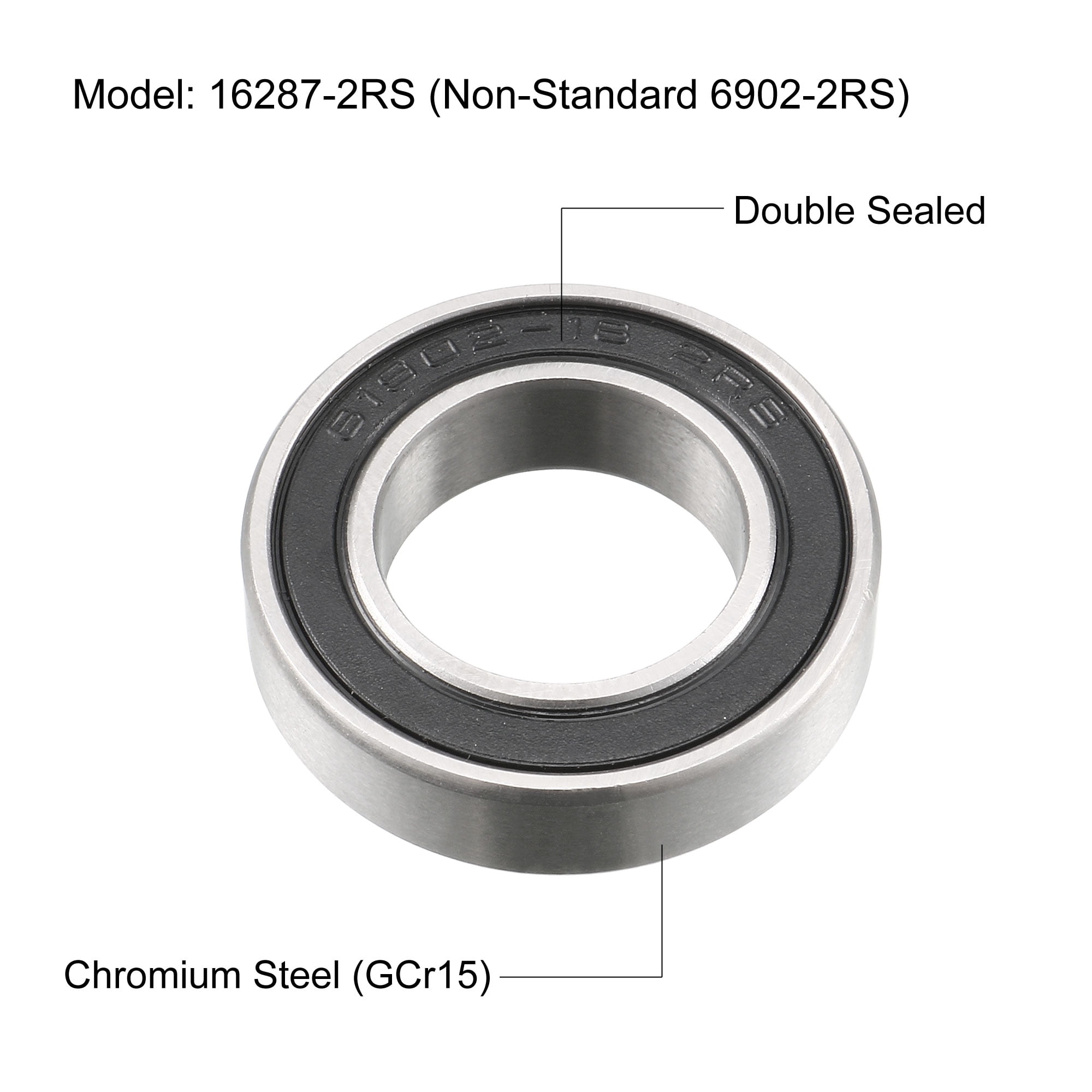 2pcs 16287-2RS Ball Bearings 0.622x1.102x0.275