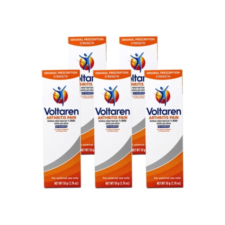 5 Pack Voltaren Arthritis Pain Topical Gel 1.76 Ounce