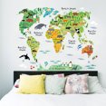 thumbnail image 2 of fastboy World Map Wall Sticker Living Room Decal PVC Waterproof Wallpaper Art Craft Learning Educational Decoration Kindergarten, 2 of 7