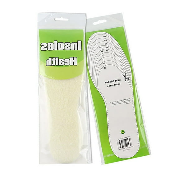 1 Pair Winter Wool Insoles Cut to Size Fluffy Shoes Insert Unisex Warm Shoes Pad for Men Women Kids