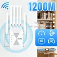 thumbnail image 2 of Ourlife 2026 Dual Band WiFi Range Extender, 2.4GHz & 5GHz Signal Booster Repeater with 1200Mbps Speed, Wall-Through WiFi Amplifier, Covers up to 10000 Sq.ft (White), 2 of 9