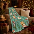 thumbnail image 3 of Cute Cartoon Cats Santa Hats Christmas, Playful Pet Portrait Pattern, Warm Flannel Blanket for Living Room and Reading Nook, Cat Lovers Christmas Gift, Pet Lover Home Decor, 3 of 9