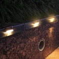 thumbnail image 4 of Paquete De 10 Luces Solares Para Cubierta Al Aire Libre A Prueba De Agua 600 Mah Luz De Paso LED Con Energía Solar Encendido Automático Para Barandilla Patio Pasos Valla Camino ANGGREK Solar Powered LED Step Light, 4 of 5