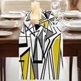 thumbnail image 3 of Table Runners 36 Inches Long Dress Scarves, Yellow Black Geometric Farmhouse Kitchen/Dining Table Runner, Short Coffee Tablerunners, Abstract Art Modern Line 13x36 Inch, 3 of 9