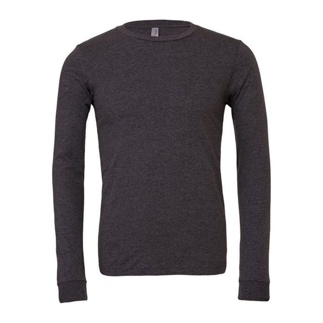 Bella + Canvas - Camiseta de Jersey para Adultos Unisex (Gris Oscuro Jaspeado)
